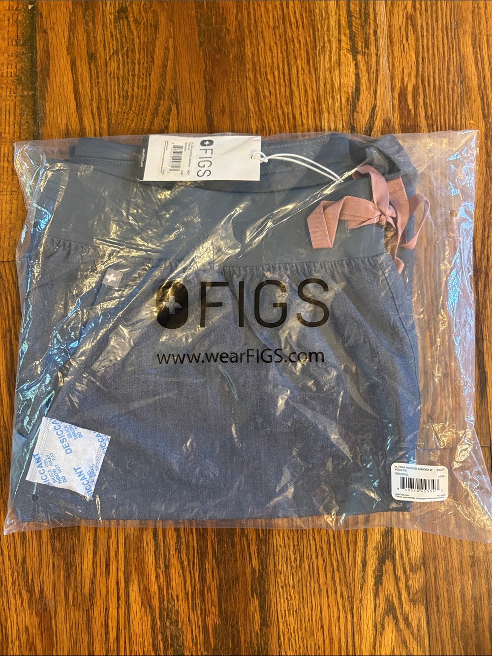 🎉NWT! Figs High-Waisted Zamora Yoga Top in Heather Gray/Blue XXXL-P